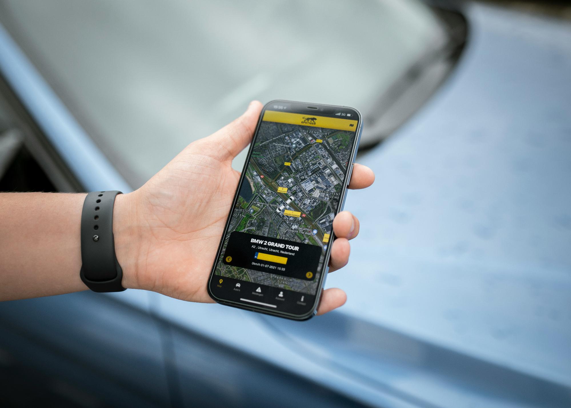 Smartphone showing a towing app with nearby tow truck options